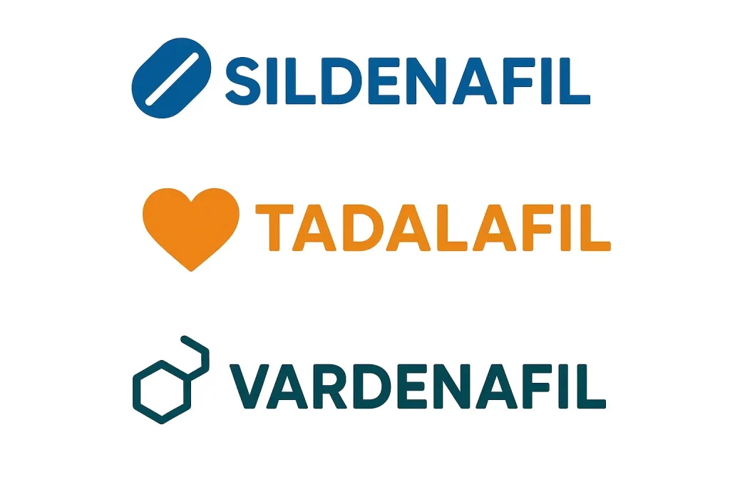 シルデナフィル、タダラフィル、バルデナフィル