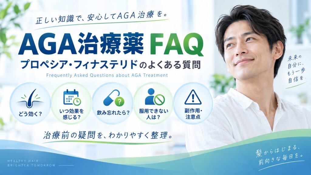 渋谷ウエストクリニックのAGA治療薬FAQ