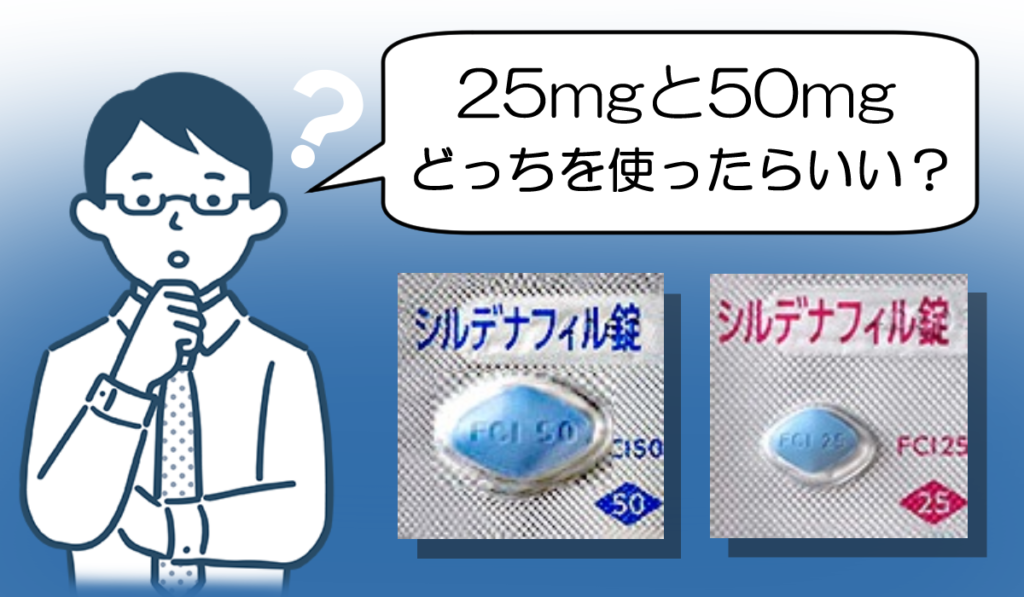 富士化学シルデナフィル25,50mgどちらにすべき?